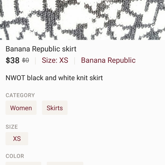 Banana Republic knit skirt - Picture 4 of 4